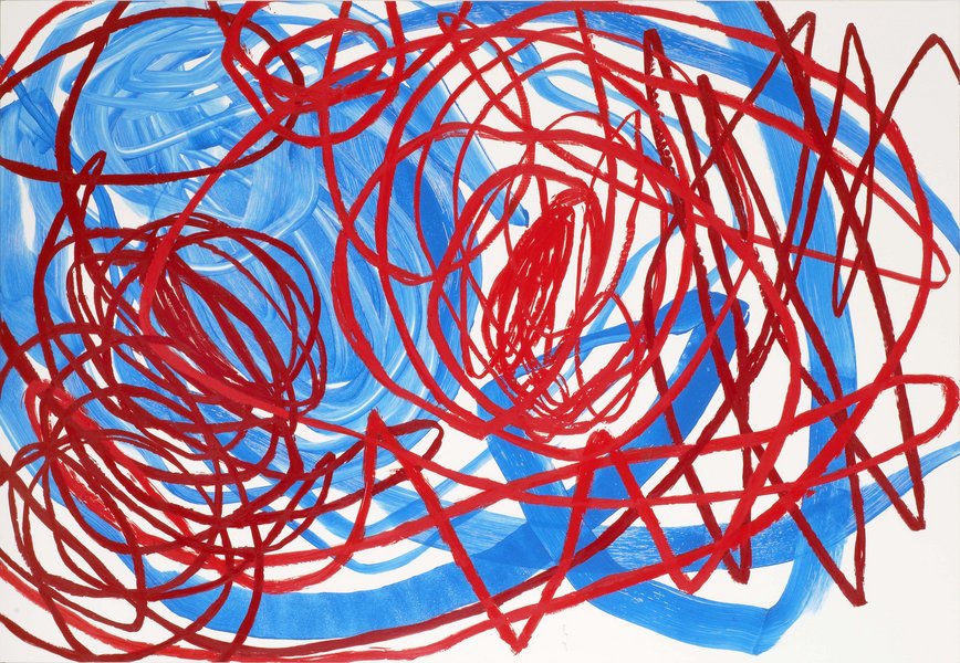 untitled, 2010, lacquer, oil on aluminum, 59.06 x 85.04 in