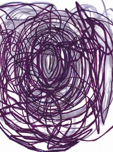 ohne Titel, 2008, Mischtechnik auf Papier, 200 x 150 cm