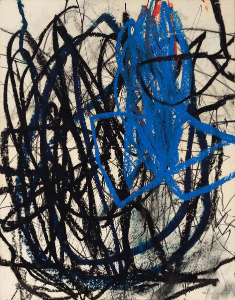 untitled, 1995, mixed media, paper on wood, 23.62 x 19,68 in