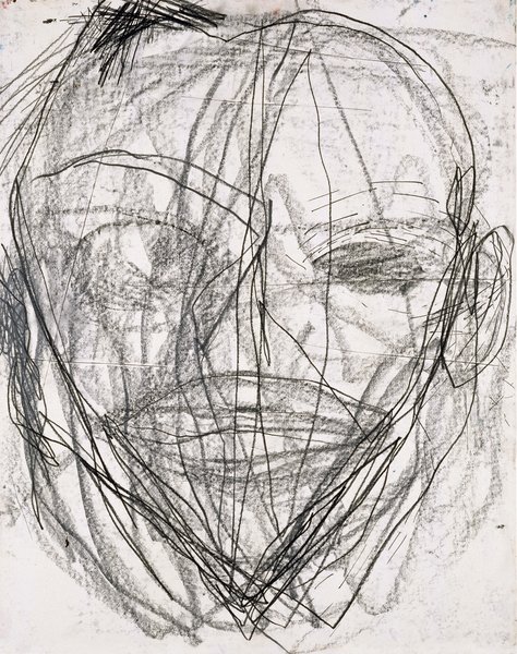 untitled, 1995, mixed media, paper on wood, 23.62 x 19,68 in