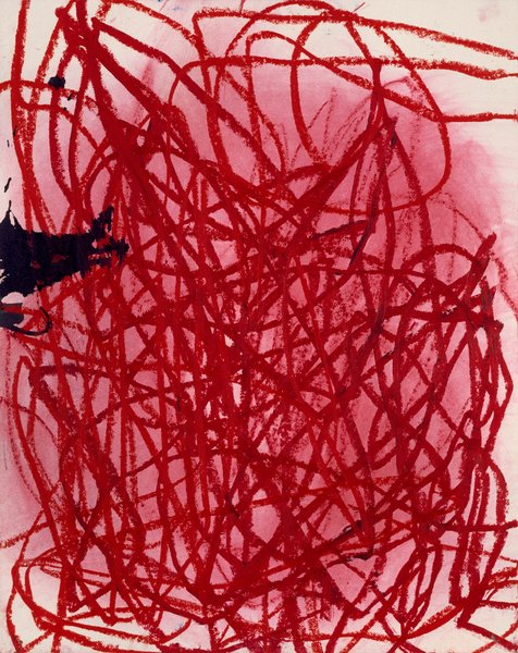 untitled, 1995, mixed media, paper on wood, 23.62 x 19,68 in