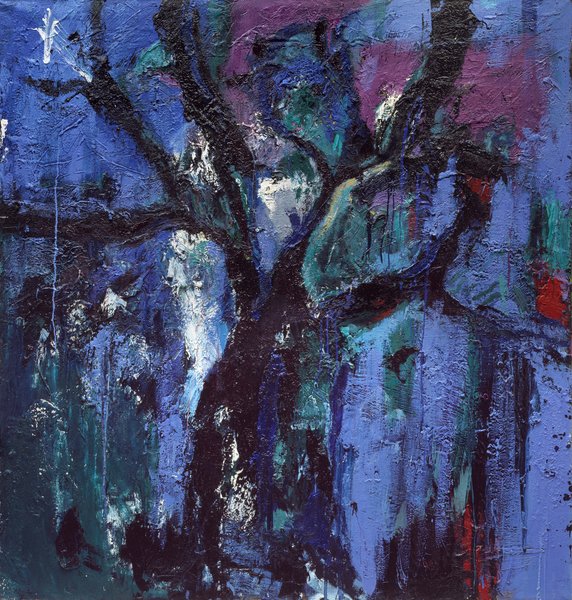 Baum, 1985, Öl auf Leinwand, 180 x 170 cm