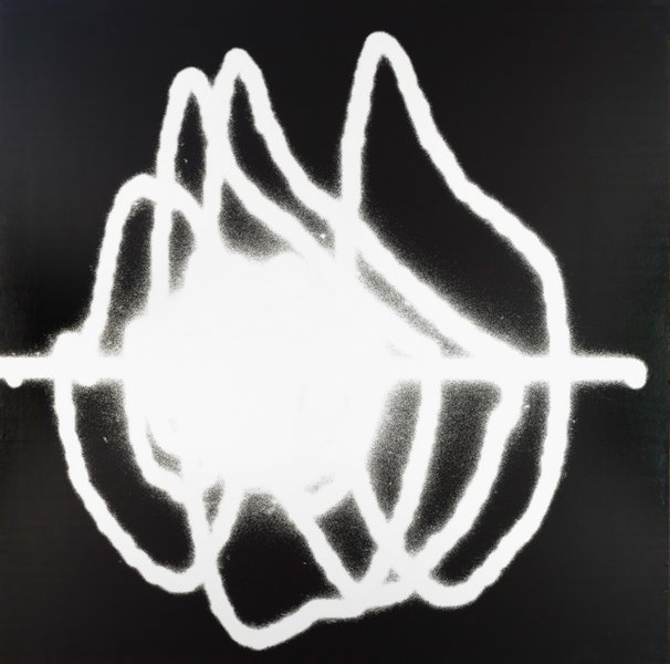 Spirogramm aus der Serie Inspiration, 1992, Foto auf Holz, 120 x 120 cm 