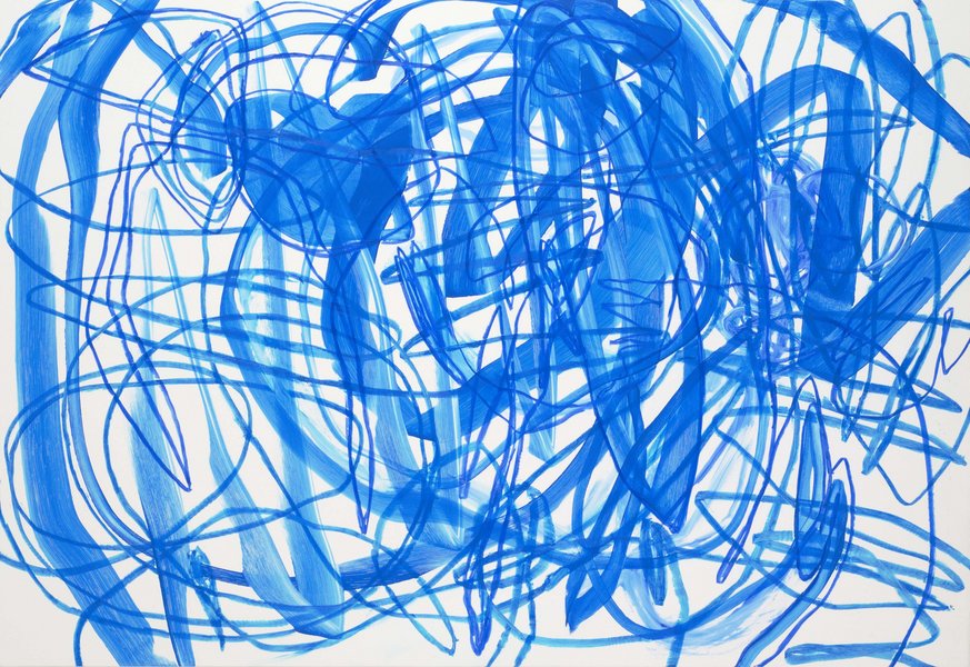 untitled, 2010, lacquer, oil on aluminum, 59.06 x 85.04 in