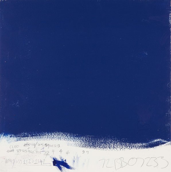 ohne Titel, 2010, Lack auf Holz, 2/5 Farbstudien, 50 x 50 cm