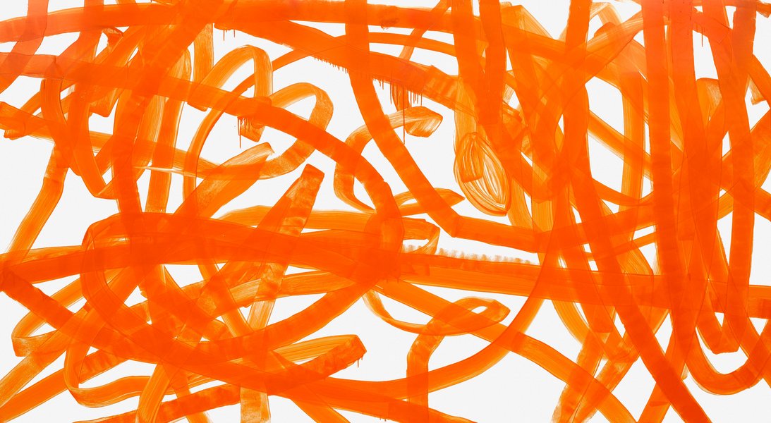untitled, 2012, lacquer on aluminum, diptych, 85.83 x 155.12 in