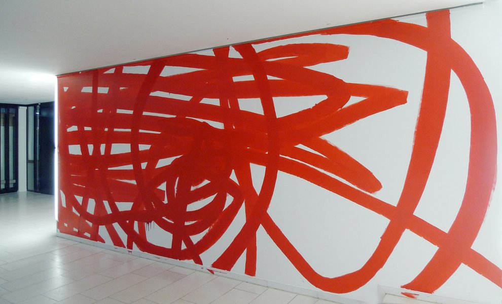 ohne Titel, Acryl, Netz. Vom Spinnen in der Kunst, Kunsthalle Kiel, Kiel 2014
