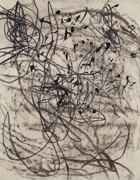 ohne Titel, 1989, Mischtechnik, Papier auf Holz, 45 x 35 cm