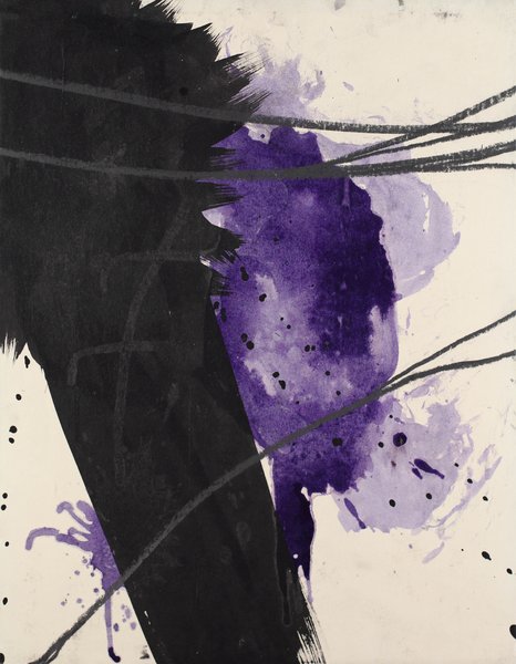 ohne Titel, 1989, Mischtechnik, Papier auf Holz, 45 x 35 cm