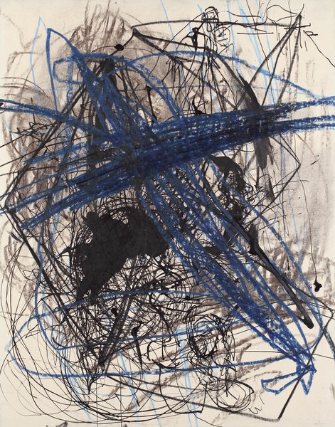 untitled, 1989, mixed media, paper on wood, 17.72 x 13.78 in