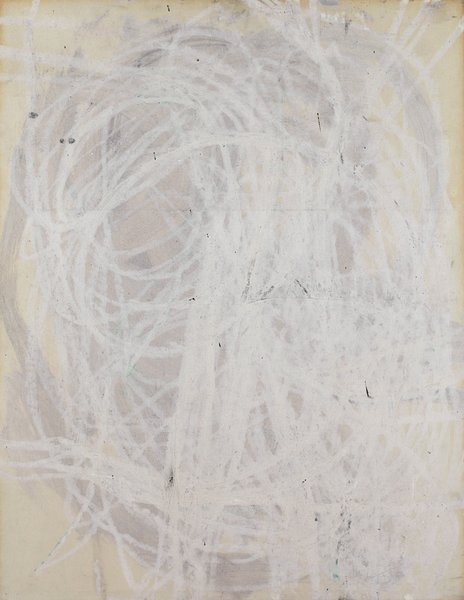 ohne Titel, 1989, Mischtechnik, Papier auf Holz, 45 x 35 cm