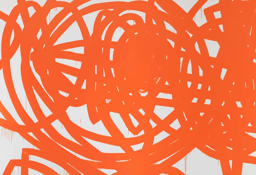 untitled, 2012-15, laquer on aluminum, 118.11 x 172.44 in