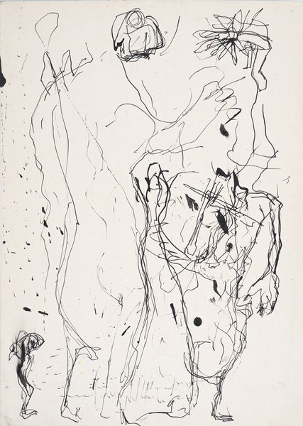 ohne Titel, 1986, Tusche auf Papier, 43 x 30,5 cm